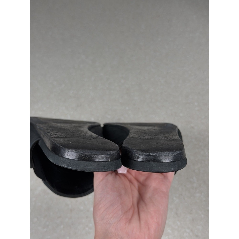 Jenni Kayne Women's 39 9 Mule Slides Oil Leather Black Pointed Toe Flats Coastal - Picture 5 of 11